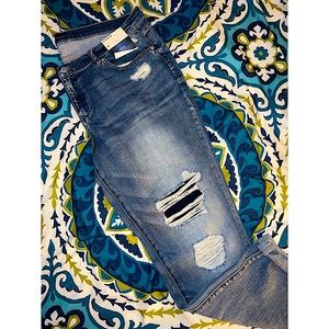 NY&CO Ripped Light Boyfriend Jeans